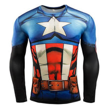 YCCRG New Trainning Exercise T Shirts Men Marvel Detective Comics Anime Long Sleeve Batman Sportswear Superman Man Sport T Shirt