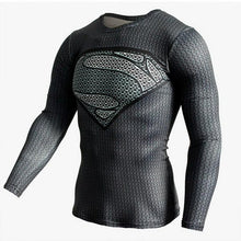 YCCRG New Trainning Exercise T Shirts Men Marvel Detective Comics Anime Long Sleeve Batman Sportswear Superman Man Sport T Shirt