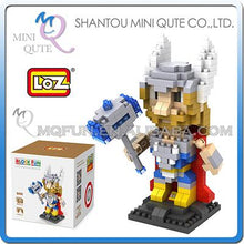 Mini Qute WTOYW LOZ Marvel Avenger super hero Thor superman Captain America block plastic building block model educational toy