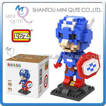 Mini Qute WTOYW LOZ Marvel Avenger super hero Thor superman Captain America block plastic building block model educational toy