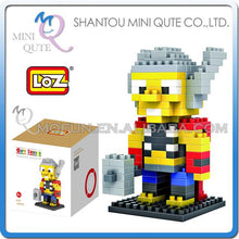 Mini Qute LOZ Marvel avengers Iron Man batman spiderman Pikachu plastic model action figures educational toy, building blocks