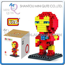 Mini Qute LOZ Marvel avengers Iron Man batman spiderman Pikachu plastic model action figures educational toy, building blocks