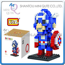 Mini Qute LOZ Marvel avengers Iron Man batman spiderman Pikachu plastic model action figures educational toy, building blocks