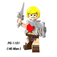 Single Super Heroes HE-Man MASTERS Evil-Lyn Whipcash Trap Jaw Manaface Beastman Kid Cute Fun building blocks toys for children