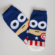 Marvel Heros Boat Socks Superman Batman Captain Arrowman Bruce Lee Character Pattern Superheroes Invisible Cotton Happy Socks