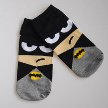 Marvel Heros Boat Socks Superman Batman Captain Arrowman Bruce Lee Character Pattern Superheroes Invisible Cotton Happy Socks