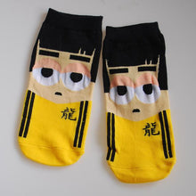 Marvel Heros Boat Socks Superman Batman Captain Arrowman Bruce Lee Character Pattern Superheroes Invisible Cotton Happy Socks