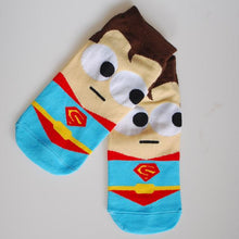 Marvel Heros Boat Socks Superman Batman Captain Arrowman Bruce Lee Character Pattern Superheroes Invisible Cotton Happy Socks