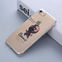 THREE-DIAO Phone Case for IPhone 6 6S 7 8 Plus 5S SE X Marvel The Avengers Batman DC Comics Superhero Soft Transparent Cover