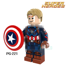 Single Sale Building Blocks Marvel Super Heroes Bricks Black Panthers Captain America Figures DIY Kids Toys Children Model Gift