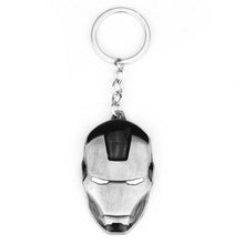 MQCHUN Marvel Super Hero The Avengers Iron Man Mask Keychain 4 Colors Fashion Enamel Metal Pendant Key ring chaveiro llaveros