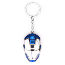 MQCHUN Marvel Super Hero The Avengers Iron Man Mask Keychain 4 Colors Fashion Enamel Metal Pendant Key ring chaveiro llaveros