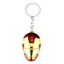 MQCHUN Marvel Super Hero The Avengers Iron Man Mask Keychain 4 Colors Fashion Enamel Metal Pendant Key ring chaveiro llaveros