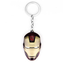 MQCHUN Marvel Super Hero The Avengers Iron Man Mask Keychain 4 Colors Fashion Enamel Metal Pendant Key ring chaveiro llaveros