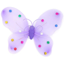 3pcs/Set Girls Led Flashing Light Fairy Butterfly Wing Wand Headband Costume Toy