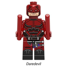 Single Super Hero Marvel Daredevil Spider-Man Masked Robber Punisher Odin Shocker Comics building blocks bricks toy for children