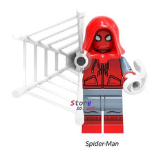 Single Super Hero Marvel Daredevil Spider-Man Masked Robber Punisher Odin Shocker Comics building blocks bricks toy for children