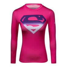 Girls Crossfit Long Sleeve Compression Shirt 3D Anime Marvel Superhero Wonder Woman T Shirt Tights Fitness WOMEN Tops & Tee