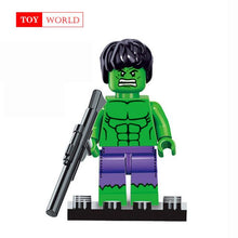 Super Heroes Marvel Figures Captain American The Hulk Spiderman Iron Man LEGOINGLYS Building Blocks Mini Bricks Children Toys 15