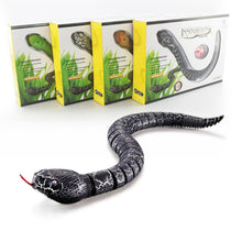 Remote Control Snake Rattlesnake Animal Trick Terrifying Mischief Toy Black