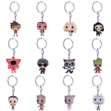 Funko Pop Keychain Overwatch Marvel rick and morty Key chain Movie Anime Key ring Daenerys Targaryen Figure Kid Toy