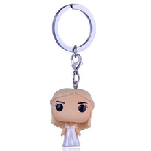 Funko Pop Harri Potter Keychain Marvel Captain America Movie Anime Key chain iron Man Figure Game of Thrones Key ring Kid Toy
