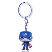 Funko Pop Harri Potter Keychain Marvel Captain America Movie Anime Key chain iron Man Figure Game of Thrones Key ring Kid Toy