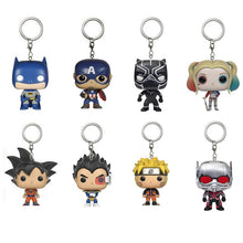 POP Black Panther Doctor Who Harley Quinn Batman Superman Spiderman DRAGON BALL Naruto Marvel Action Figure Gift Toys Keychain