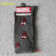 Marvel Comics Hero Knee-High Sock Iron Man Captain America The Hulk Batman Superman Spiderman Cartoon Pattern Casual Sock