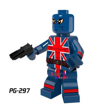 Single Super Hero Marvel Comics  X-men Saber-toothed Colossus Pogue Shadowcat Bishop Spiderman building blocks toys for children