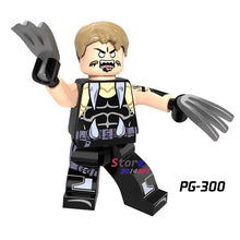 Single Super Hero Marvel Comics  X-men Saber-toothed Colossus Pogue Shadowcat Bishop Spiderman building blocks toys for children