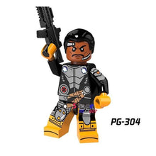 Single Super Hero Marvel Comics  X-men Saber-toothed Colossus Pogue Shadowcat Bishop Spiderman building blocks toys for children