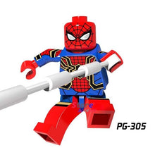 Single Super Hero Marvel Comics  X-men Saber-toothed Colossus Pogue Shadowcat Bishop Spiderman building blocks toys for children