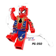 Single Super Hero Marvel Comics  X-men Saber-toothed Colossus Pogue Shadowcat Bishop Spiderman building blocks toys for children