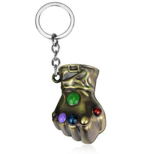 Marvel Comics Avengers & the Infinity Gauntlet Key Chain Thanos Power time space soul truth and ideas 3D Energy gloves Key Ring