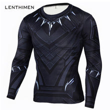 Black Panther T Shirt Men Fitness Compression Shirt Men Superman Captain America Long Sleeve 3D Marvel T shirt MMA Anime T-shirt