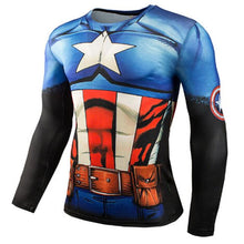Black Panther T Shirt Men Fitness Compression Shirt Men Superman Captain America Long Sleeve 3D Marvel T shirt MMA Anime T-shirt