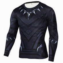 Black Panther T Shirt Men Fitness Compression Shirt Men Superman Captain America Long Sleeve 3D Marvel T shirt MMA Anime T-shirt