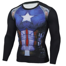 Black Panther T Shirt Men Fitness Compression Shirt Men Superman Captain America Long Sleeve 3D Marvel T shirt MMA Anime T-shirt