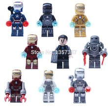 Single Sale Marvel Iron Man Figure Building Blocks Super Hero Avengers Set Models Bricks Toys D0160-0168