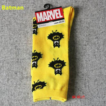 9 Styles Marvel Comics Knee-High Sock Iron Man Captain America The Hulk Batman Superman Spiderman Cartoon Pattern Sports Sock