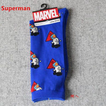 9 Styles Marvel Comics Knee-High Sock Iron Man Captain America The Hulk Batman Superman Spiderman Cartoon Pattern Sports Sock