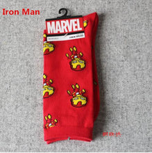 9 Styles Marvel Comics Knee-High Sock Iron Man Captain America The Hulk Batman Superman Spiderman Cartoon Pattern Sports Sock