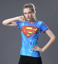 Summer Women Compression T Shirt Marvel