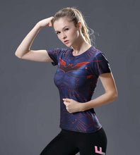Summer Women Compression T Shirt Marvel