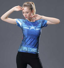 Summer Women Compression T Shirt Marvel