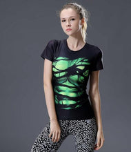 Summer Women Compression T Shirt Marvel