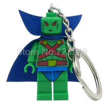 Marvel Super Hero Keychains Single Sale figure Superman Mr Fantastic Cyclops Arrow The Falcon Key Ring Blocks Toys For Childen