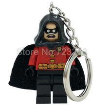 Marvel Super Hero Keychains Single Sale figure Superman Mr Fantastic Cyclops Arrow The Falcon Key Ring Blocks Toys For Childen