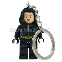 Marvel Super Hero Keychains Single Sale figure Superman Mr Fantastic Cyclops Arrow The Falcon Key Ring Blocks Toys For Childen